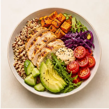 chicken grain bowl